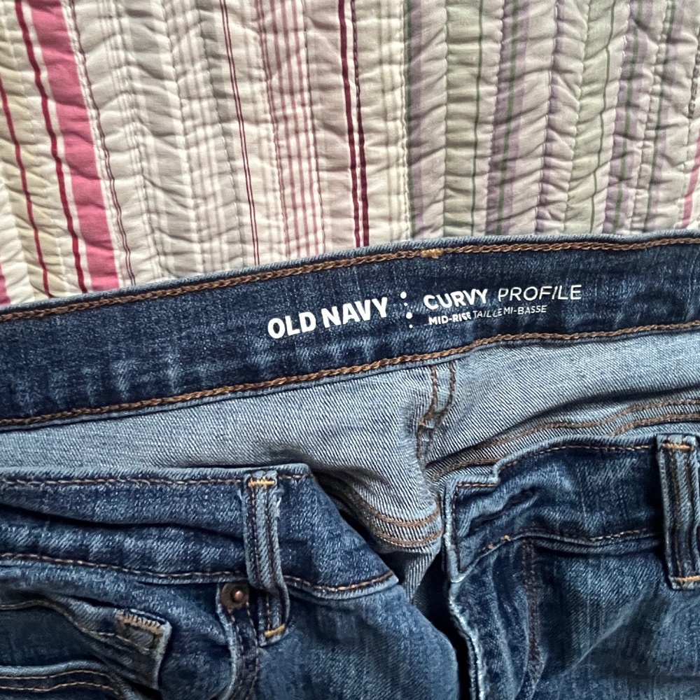 Jeans, Old Navy, Curvy Profile, Straight, Mid-Rise, Size 8 Short